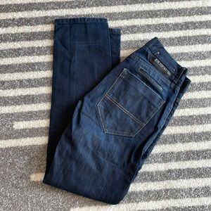 Zara premium Denim with leather detail
